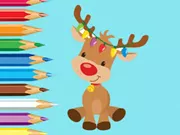 Coloring Book: Cute Christmas Reindeer - Free Unblocked Game