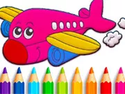 Coloring Book: Cute Plane - Free Unblocked Game