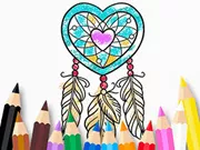 Coloring Book: Heart Dreamcatcher - Free Unblocked Game