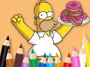 Coloring Book: Simpson Doughnut - Free Unblocked Game