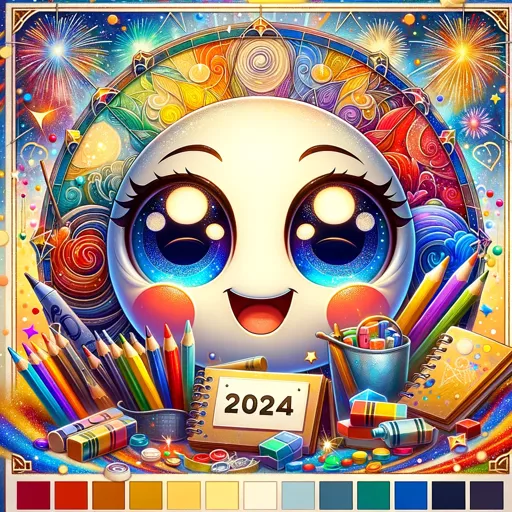 Happy New Year 2024 Coloring Game - Free Unblocked Game