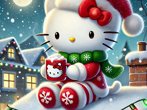 Hello Kitty Christmas Puzzle: Festive Holiday - Free Unblocked Game