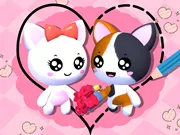 Love Cat Draw Puzzle - Free Unblocked Game