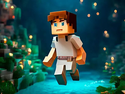Noobik Parkour in a Cave! - Free Unblocked Game