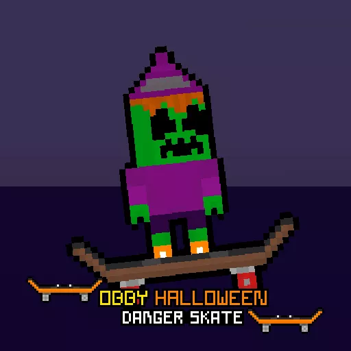 Obby Halloween Danger Skate - Free Unblocked Game