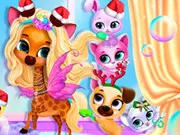 Pets Grooming Bubble Party - Free Unblocked Game