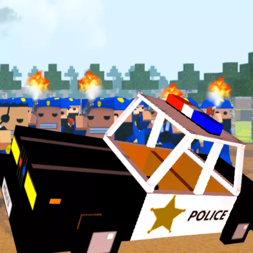 Police Craft Block Car Race - Free Unblocked Game