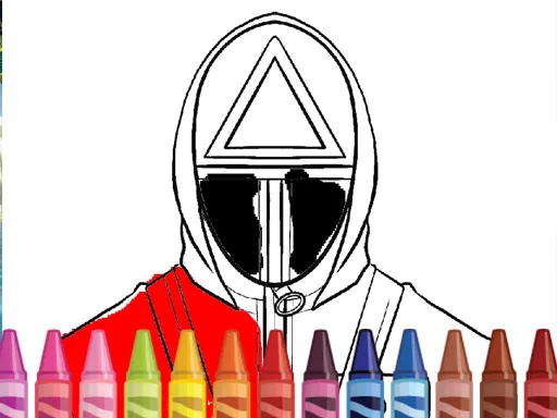 Squid Game Coloring Round - Free Unblocked Game