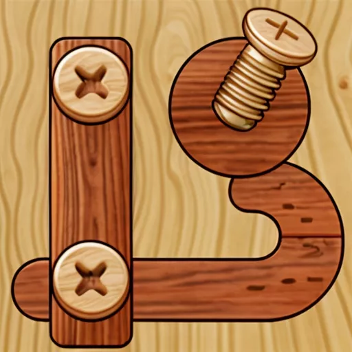 Wooden bolts and nuts - Free Unblocked Game