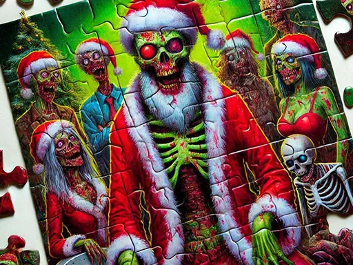 Zombie Christmas Jigsaw: Holiday Fun 4 Horror Fans - Free Unblocked Game